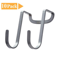 Load image into Gallery viewer, Best seller  fle over cabinet door hook stainless steel multipurpose s hook over the door hook use for kitchen cabinet drawer bathroom wardrobe office 10 pack