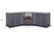 Load image into Gallery viewer, Outdoor Kitchen Aluminum 5 Piece Cabinet Set