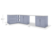 Load image into Gallery viewer, Outdoor Kitchen Aluminum 4 Piece Cabinet Set