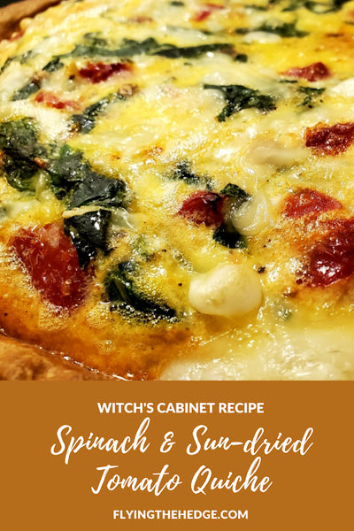 Witch’s Cabinet Recipe: Spinach and Sun-Dried Tomato Quiche