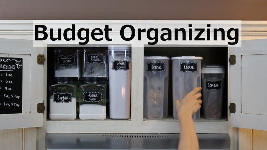 In this video I share budget kitchen organization ideas! How I used free items and Dollar Tree finds to organize our entire baking cupboard for UNDER $10.