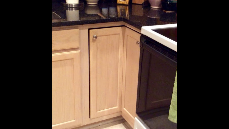 THE HOME | Lazy Susan Cabinet Clean & Organize, Part 1 | UpLiftingHome Sticky mess as I clean out the Lazy Susan cabinet in part 1