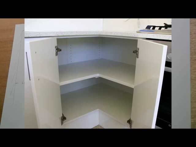 Ways of using corners in kitchen, laundry, and other cabinet work