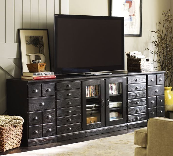 Contemporary Gray Media Cabinet