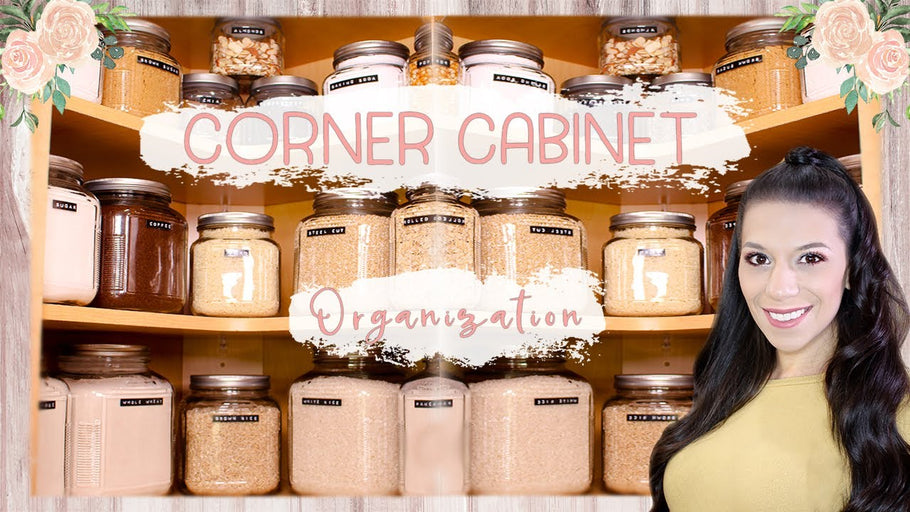 In this video, I share how I organized my corner kitchen cabinets using glass containers