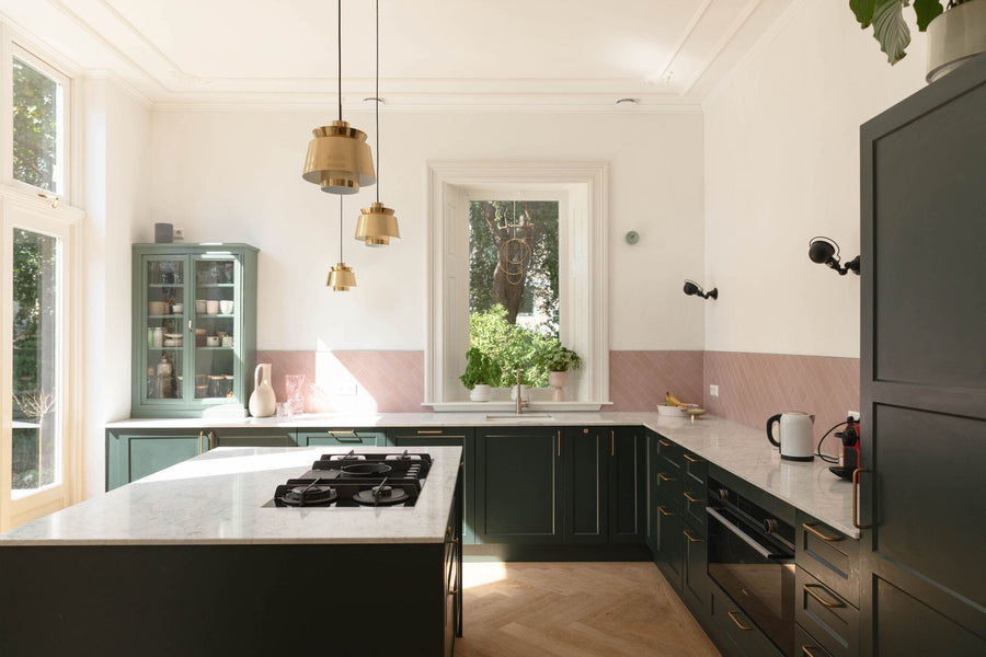 Steal This Look: A Vintage-Inspired Pink and Green Kitchen in the Netherlands