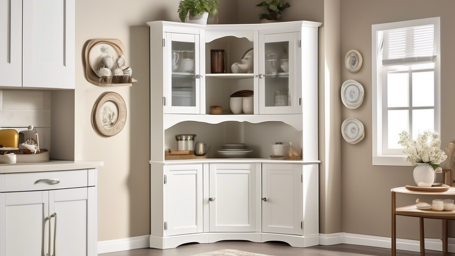 Corner Cabinet: White and Tall