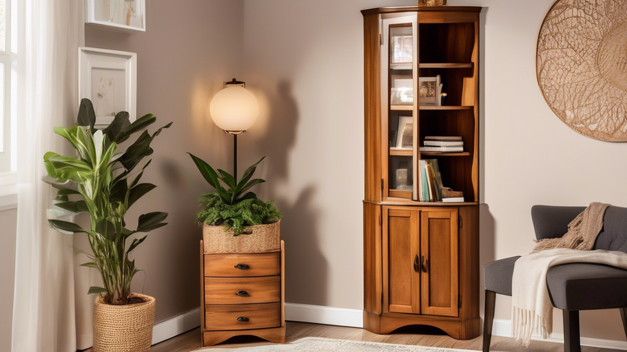 Maximize Space: Tall Corner Storage Cabinet