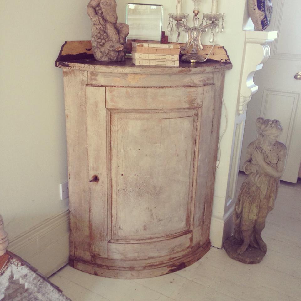 Stunning 19th Century French Corner Cabinet with original paint