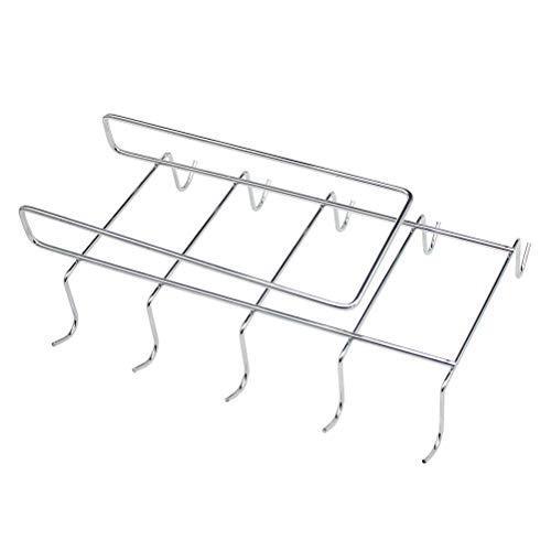 Latest wellobox coffee mug holder under cabinet cup hanger rack stainless steel hooks cup rack under shelf for bar kitchen storage fit for the cabinet
