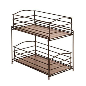 Discover the seville classics 2 tier sliding basket drawer kitchen counter and cabinet organizer bronze