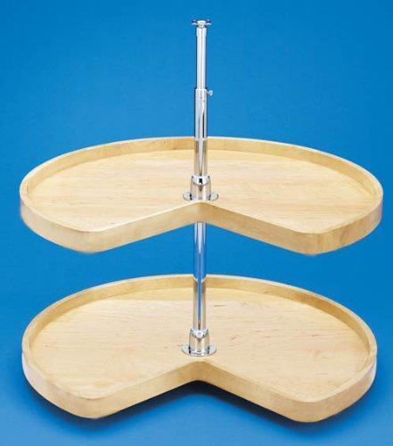 Rev-A-Shelf - 4WLS472-32-52 - 32 in. Wood 2-Shelf Kidney Shape Lazy Susan Set