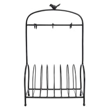 Load image into Gallery viewer, Buy now festnight metal kitchen dish coffee mug cup holder with 6 hooks bird cage shape meal tray holder display rack organizer stand for table counter cabinet 20 9 x 12 2 x 6 7 l x w x h black