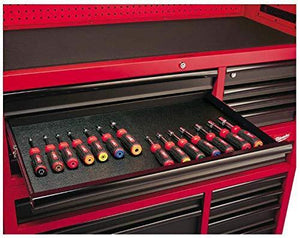 Discover heavy duty drawer 16 tool chest 46 in and rolling cabinet set red and black personal valuables storage drawer with separate lock in the tool chest