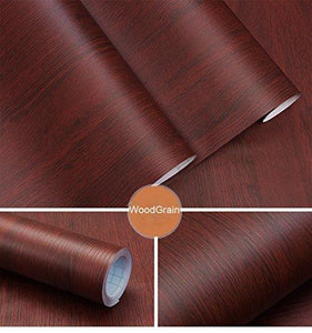 Organize with decorative faux wood grain contact paper vinyl self adhesive shelf drawer liner for bathroom kitchen cabinets shelves table arts and crafts decal 24x117 inches