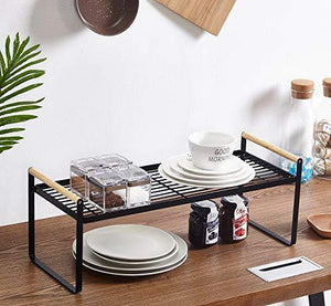 Buy kitchen cabinet and counter shelf organizer storage black