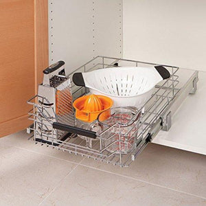 New seville classics ultradurable commercial grade pull out sliding steel wire cabinet organizer drawer 14 w x 17 75 d x 6 3 h