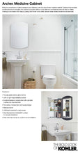 Load image into Gallery viewer, Results kohler k 3073 na archer frameless 20 inch x 31 inch aluminum bathroom medicine cabinet recess or surface mount
