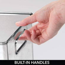 Load image into Gallery viewer, Purchase mdesign plastic food storage container bin with handles for kitchen pantry cabinet fridge freezer cube organizer for snacks produce vegetables pasta bpa free 8 pack clear