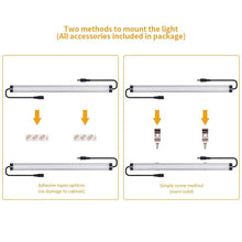 Load image into Gallery viewer, Buy sunwow motion sensor led under cabinet lighting kit 4pcs extendable under counter led light bar for gun box locker closet shelf reception desk kitchen show case lighting white