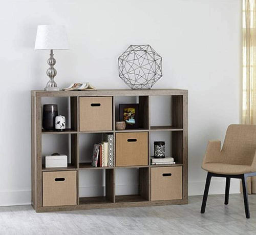 Exclusive better homes and gardens bookshelf square storage cabinet 4 cube organizer weathered white 4 cube rustic gray 12 cube