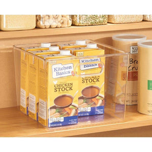 Try mdesign plastic food storage container bin with handles for kitchen pantry cabinet fridge freezer large organizer for snacks produce vegetables pasta bpa free 10 square 8 pack clear
