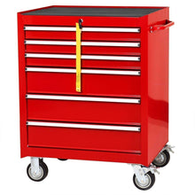 Load image into Gallery viewer, Budget friendly goplus 30 x 24 5 tool box cart portable 6 drawer rolling storage cabinet multi purpose tool chest steel garage toolbox organizer with wheels and keyed locking system classic red
