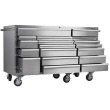 Load image into Gallery viewer, Selection viper tool storage vp7218ss pro 72 inch 18 drawer 304 stainless steel rolling cabinet
