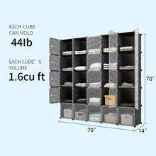 Load image into Gallery viewer, Top rated kousi cube organizer storage cubes organizers and storage storage cube cube storage shelves cubby shelving storage cabinet toy organizer cabinet black 25 cubes