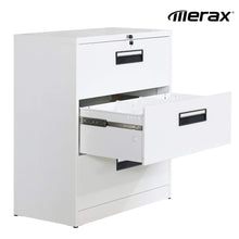 Load image into Gallery viewer, The best merax lateral file cabinet 2 drawer locking filing cabinet 3 drawers metal organizer with heavy duty hanging file frame for legal business files office home storage