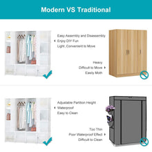 Load image into Gallery viewer, New honey home modular storage cube closet organizers portable plastic diy wardrobes cabinet shelving with easy closed doors for bedroom office kitchen garage 16 cubes white