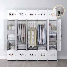 Load image into Gallery viewer, Results george danis portable closet plastic dresser for kids teenagers modular wardrobe cube storage organizer book shelf toy cabinet white 14 inches depth 5x5 tiers