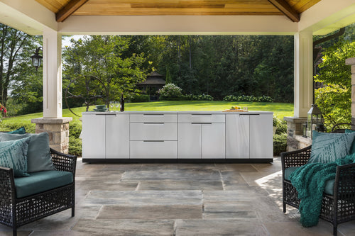 Outdoor Kitchen Stainless Steel 11 Piece Cabinet Set