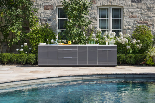 Outdoor Kitchen Aluminum 5 Piece Cabinet Set