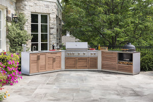 Outdoor Kitchen Stainless Steel 4 Piece Cabinet Set