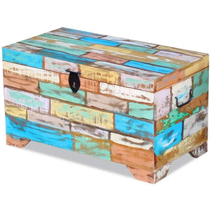 Top rated fesnight reclaimed wood storage chest lockable wooden storage box trunk cabinet with handles for bedroom closet home organizer collection furniture decor 28 7 x 15 4 x 16 1l x w x h