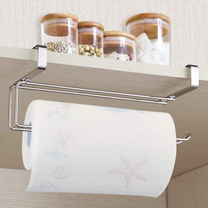Order now paper towel holder aiduy hanging paper towel holder under cabinet paper towel rack hanger over the door kitchen roll holder stainless steel