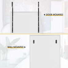 Load image into Gallery viewer, Great cloud mountain jewelry cabinet 6 leds jewelry armoire lockable wall door mounted jewelry cabinet organizer with mirror 2 drawers bedroom living room cloakroom closet white
