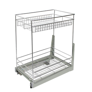 Great 17 3x11 8x20 7 cabinet pull out chrome wire basket organizer 2 tier cabinet spice rack shelves bowl pan pots holder full pullout set