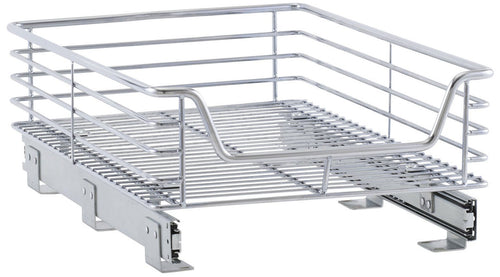 Exclusive household essentials c1521 1 glidez extra deep under sink sliding organizer pull out cabinet shelf chrome 14 5 inches wide