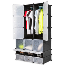 Load image into Gallery viewer, Try honey home diy modular shelving storage organizer 18 cube extra large portable wardrobe with clothes rod 12 cubes organizing cabinet 6 cubes shoe rack