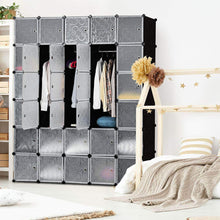 Load image into Gallery viewer, Buy now tangkula cube storage organizer cube closet storage shelves diy plastic pp closet cabinet modular bookcase large storage shelving with doors for bedroom living room office 30 cube