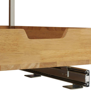 Top household essentials 24221 1 glidez 2 tier sliding cabinet organizer 11 5 wide wood