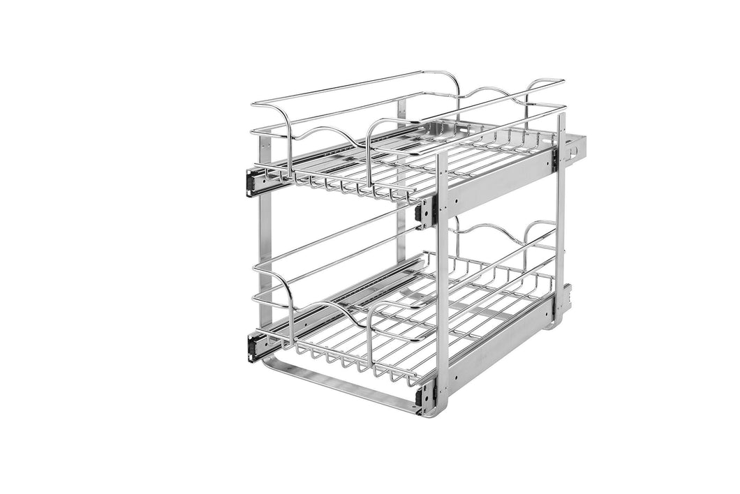 Buy now rev a shelf 5wb2 0918 cr base cabinet pullout 2 tier wire basket reduced depth sink base accessories 9 w x 18 d inches