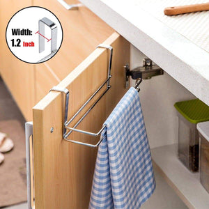 Organize with paper towel holder aiduy hanging paper towel holder under cabinet paper towel rack hanger over the door kitchen roll holder stainless steel