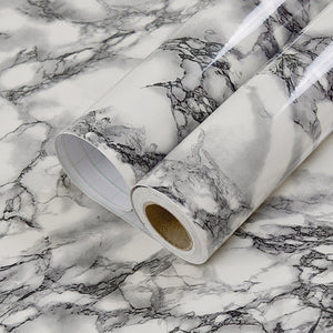 Amazon self adhesive black white marble gloss vinyl contact paper for kitchen countertop cabinets backsplash wall crafts projects 24 by 117 inches