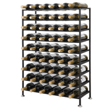 Load image into Gallery viewer, Organize with homgarden 54 bottle free standing deluxe large foldable metal wine rack cellar storage organizer shelves kitchen decor cabinet display stand holder