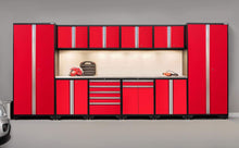 Load image into Gallery viewer, Storage newage products 52354 pro 3 0 cabinetry set with stainless steel worktop red