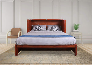 Save emurphybed com daily delight charging station gel infused mattress solid wood murphy cabinet chest bed queen cherry