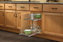 Load image into Gallery viewer, Discover rev a shelf 5wb2 0918 cr base cabinet pullout 2 tier wire basket reduced depth sink base accessories 9 w x 18 d inches